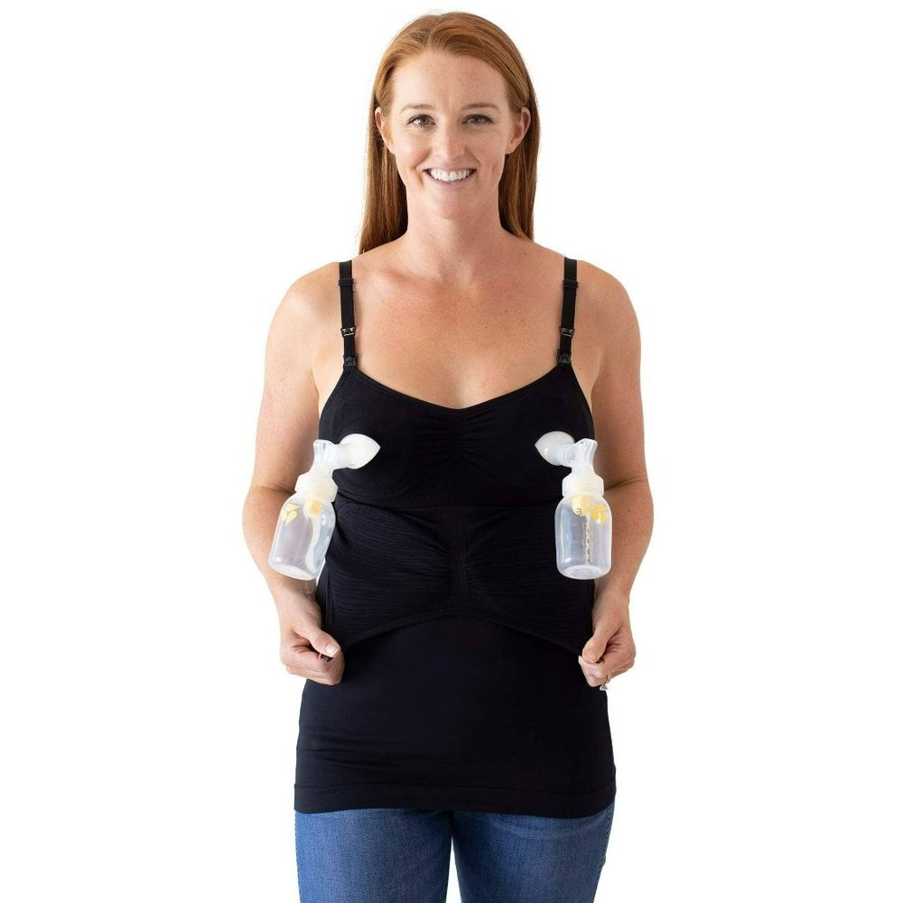 Sublime® Hands-Free Pumping & Nursing Tank- Black